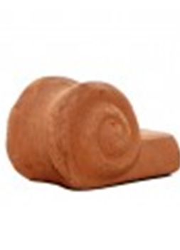 Scroll Pot Foot - Terracotta Pot