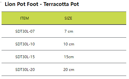 Lion Pot Foot - Terracotta Pot