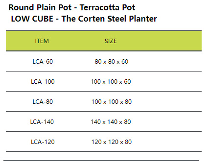 LOW CUBE - The Corten Steel Planter