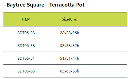 Baytree Square - Terracotta Pot