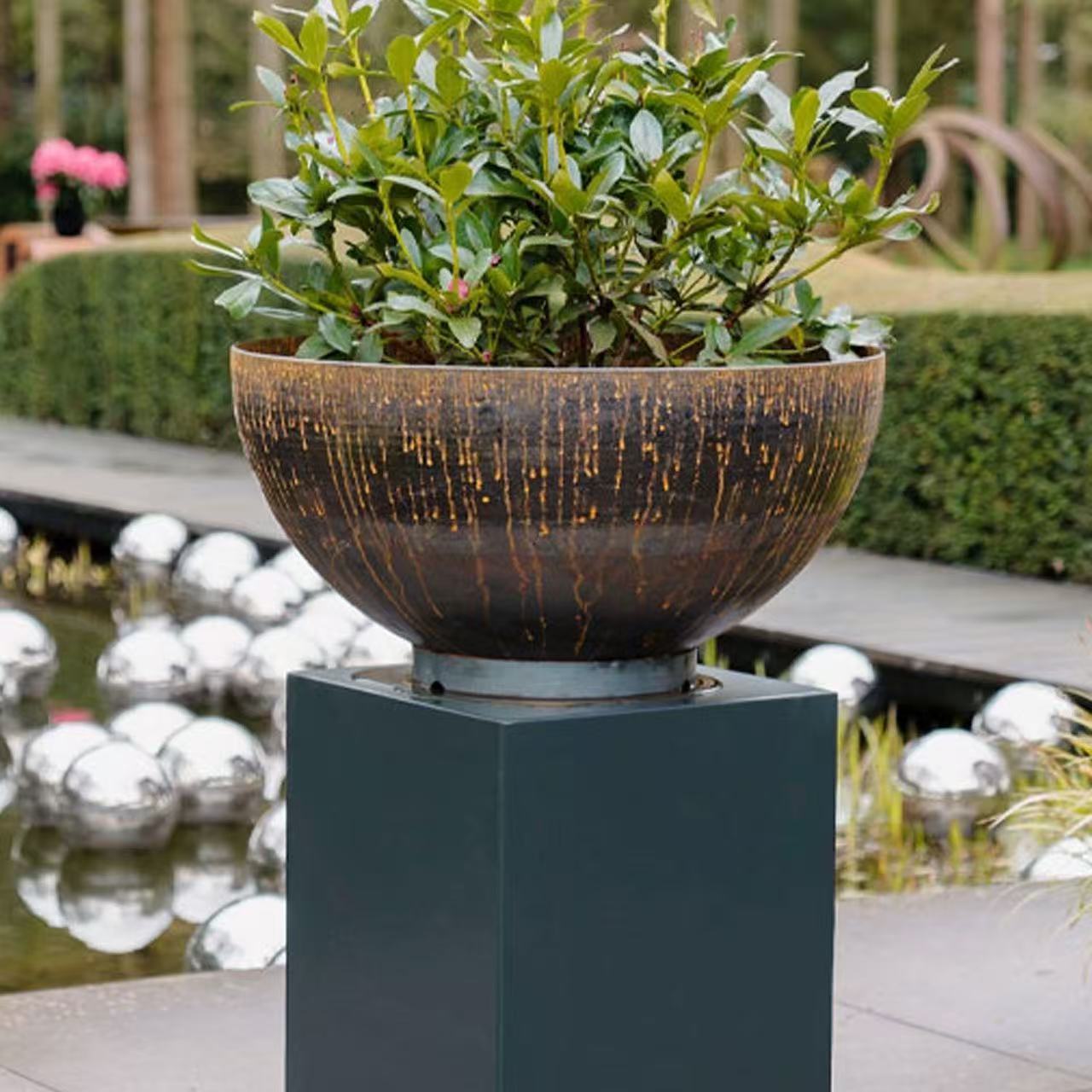 Corten Steel water Bowl 